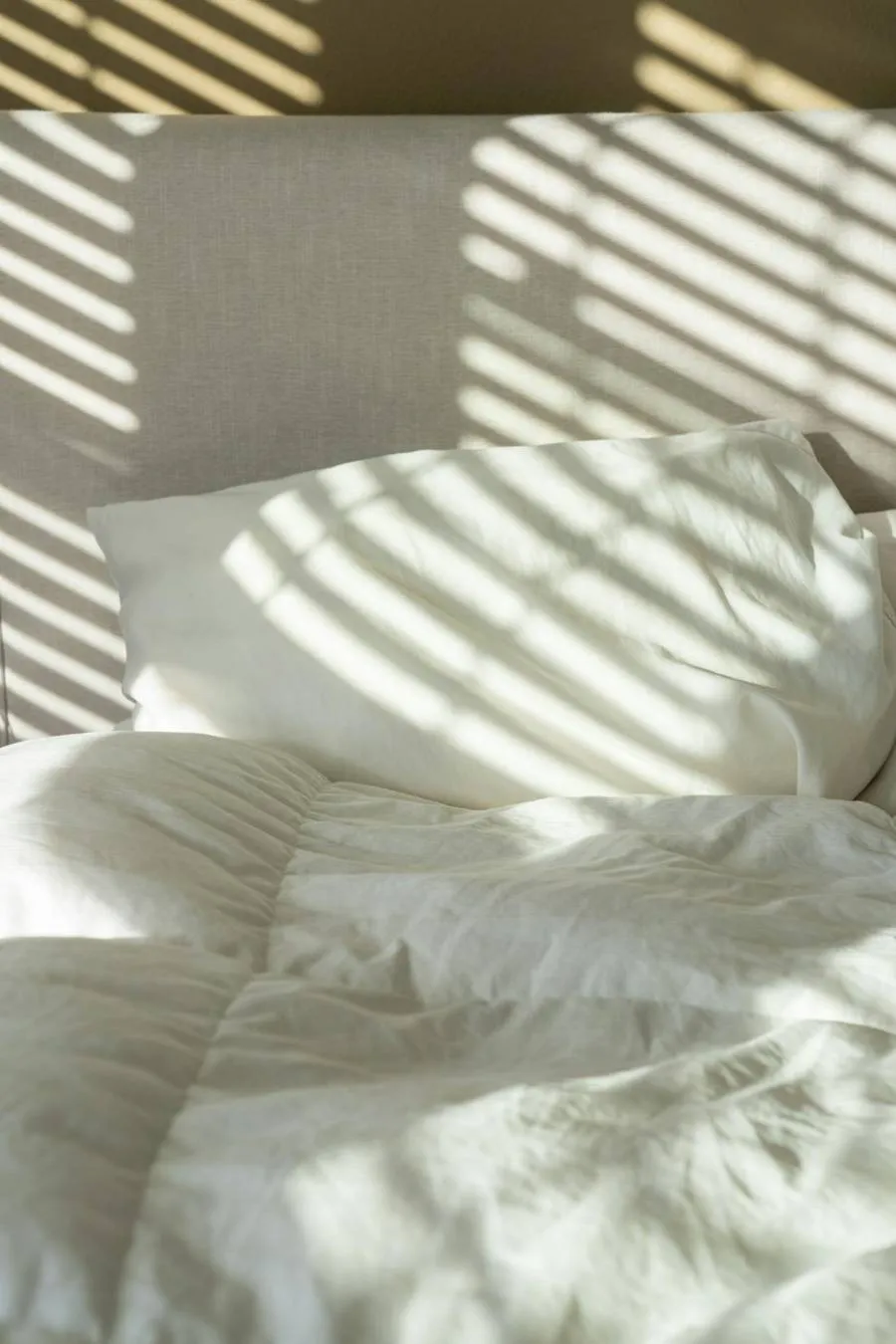 A duvet in a washable cotton cover